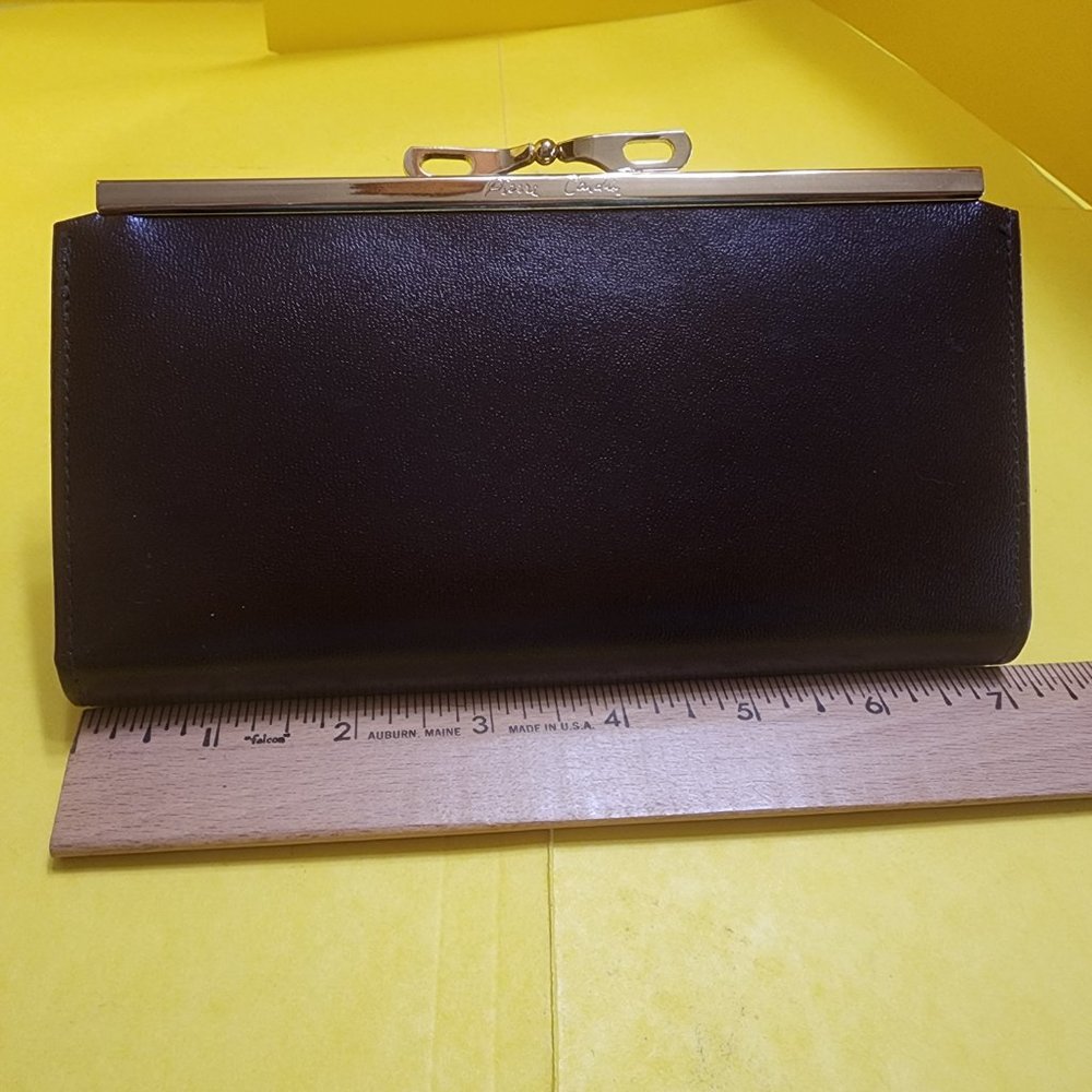 Vintage Brown Pierre Cardin Womens Croc & Calf Skin Wallet - Feminine Classic - Picture 16 of 16